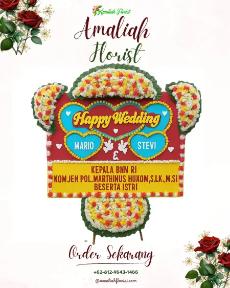 Papan Bunga Pernikahan Siokona